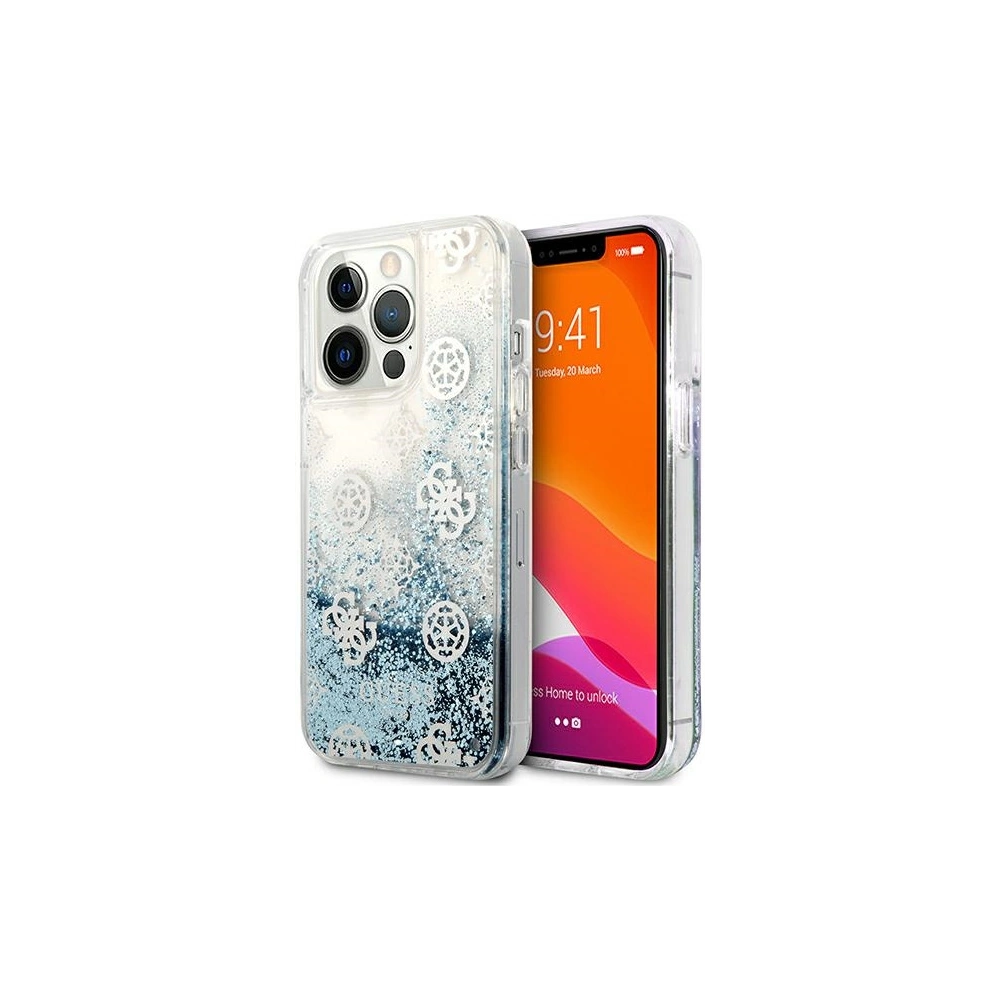 Hurtownia GSM - Etui Guess GUHCP13XLGPEBL Apple iPhone 13 Pro Max niebieski/blue hardcase Peony Liquid Glitter - GUE1391BLU - {ean13} - Hurt