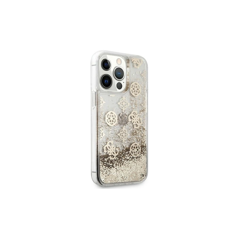 Hurtownia GSM - Etui Guess GUHCP13XLGPEGO Apple iPhone 13 Pro Max złoty/gold hardcase Peony Liquid Glitter - GUE1392GLD - {ean13} - Hurt