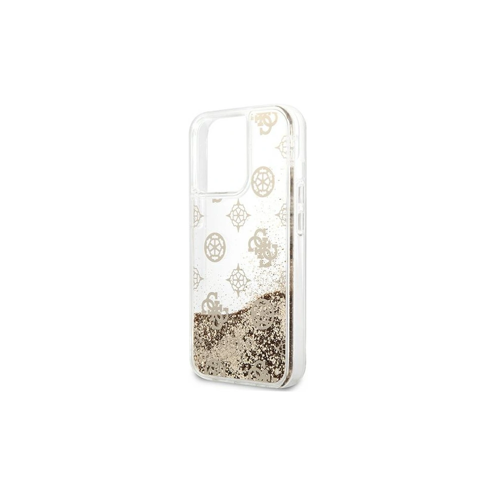 Wholesale Guess GUHCP13XLGPEGO Apple iPhone 13 Pro Max gold hardcase Peony Liquid Glitter - GUE1392GLD - {ean13} - Hurt
