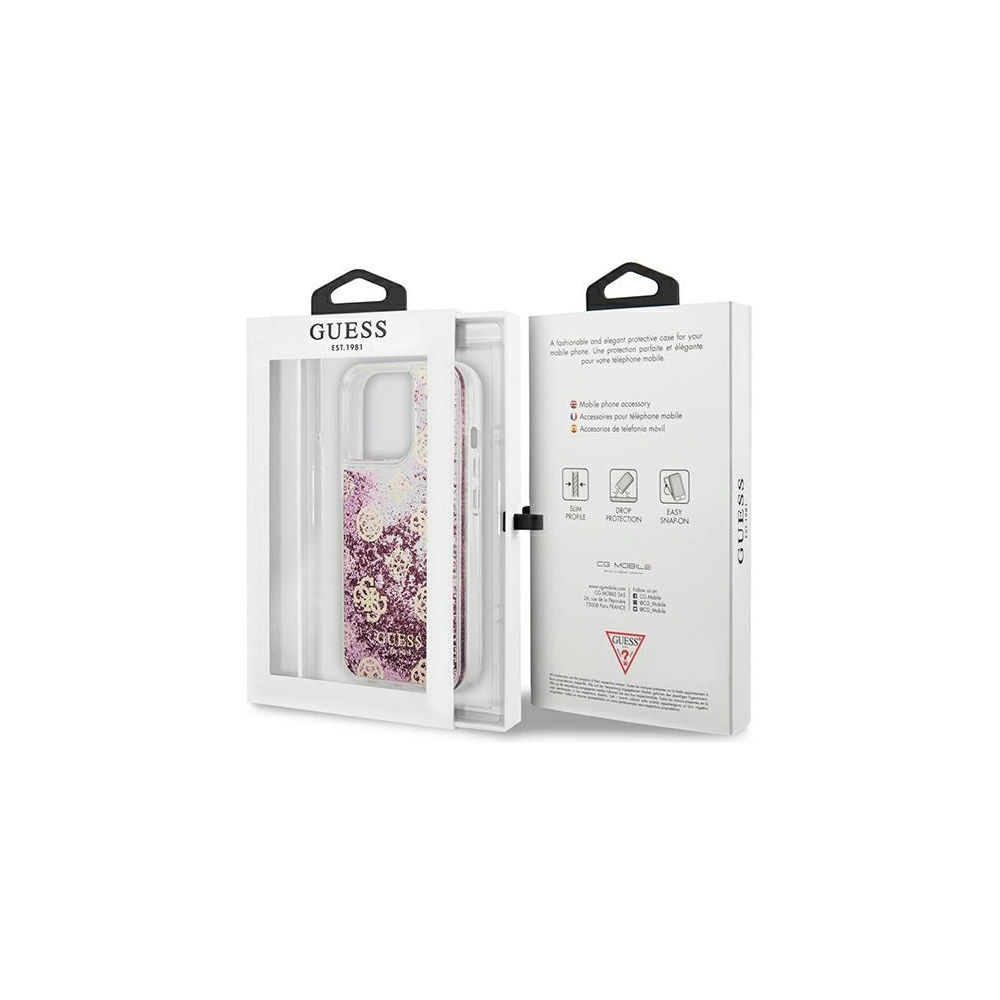 Hurtownia GSM - Etui Guess GUHCP13XLGPEPI Apple iPhone 13 Pro Max różowy/pink hardcase Peony Liquid Glitter - GUE1393PNK - {ean13} - Hurt