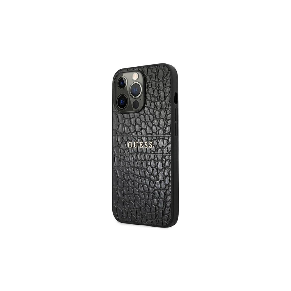 Hurtownia GSM - Etui Guess GUHCP13XPCRBBK Apple iPhone 13 Pro Max czarny/black Croco Strap Collection - GUE1394BLK - {ean13} - Hurt
