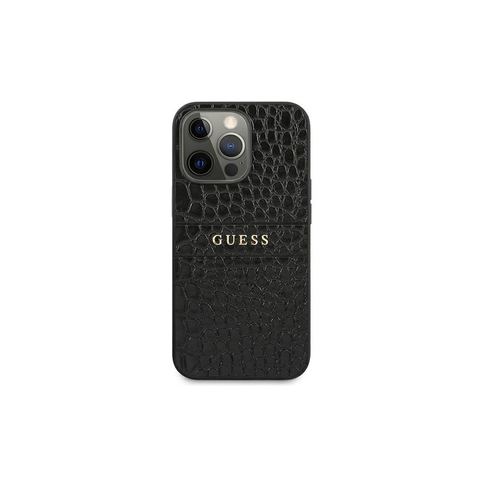 Hurtownia GSM - Etui Guess GUHCP13XPCRBBK Apple iPhone 13 Pro Max czarny/black Croco Strap Collection - GUE1394BLK - {ean13} - Hurt