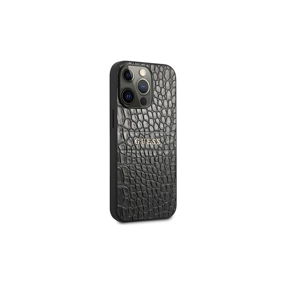 Hurtownia GSM - Etui Guess GUHCP13XPCRBBK Apple iPhone 13 Pro Max czarny/black Croco Strap Collection - GUE1394BLK - {ean13} - Hurt