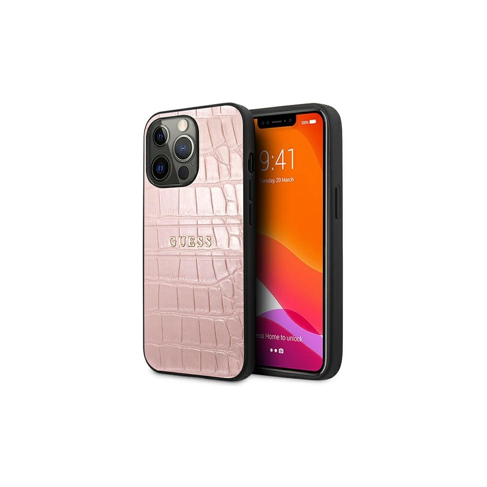Hurtownia GSM - Etui Guess GUHCP13XPCRBPI Apple iPhone 13 Pro Max różowy/pink Croco Strap Collection - GUE1395PNK - {ean13} - Hurt