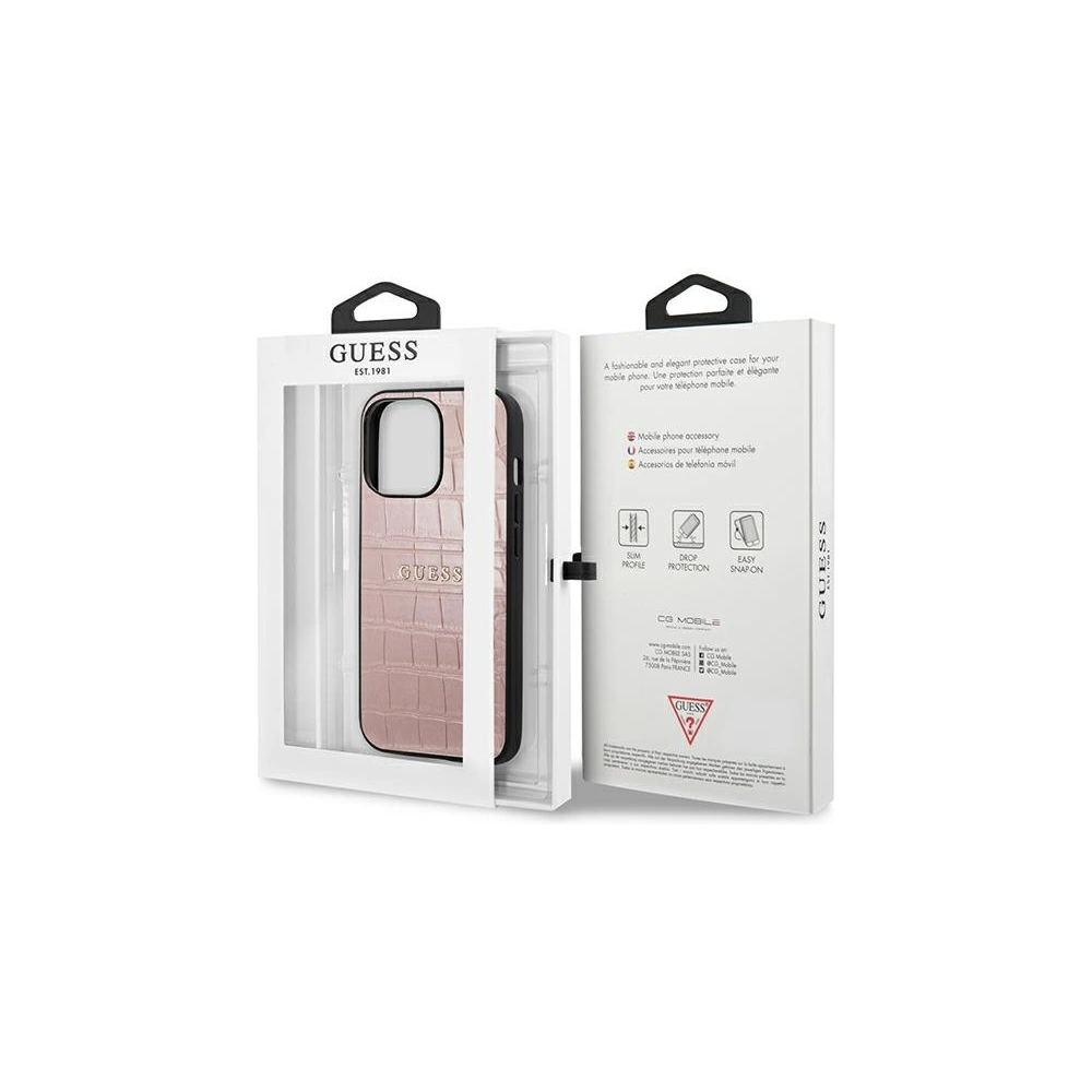 Hurtownia GSM - Etui Guess GUHCP13XPCRBPI Apple iPhone 13 Pro Max różowy/pink Croco Strap Collection - GUE1395PNK - {ean13} - Hurt