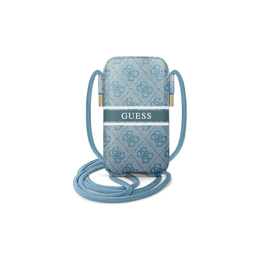 Wholesale Guess Bag GUPHL4GDBL 6.7 inch blue hardcase 4G Stripe - GUE1396BLU - {ean13} - Hurt