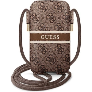 Wholesale Guess Bag GUPHM4GDBR 6.1 inch brown hardcase 4G Stripe - GUE1401BR - {ean13} - Hurt