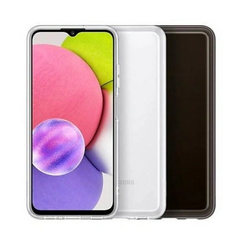 Etui Samsung Galaxy A03s EF-QA038TB Soft Clear Cover czarny/black
