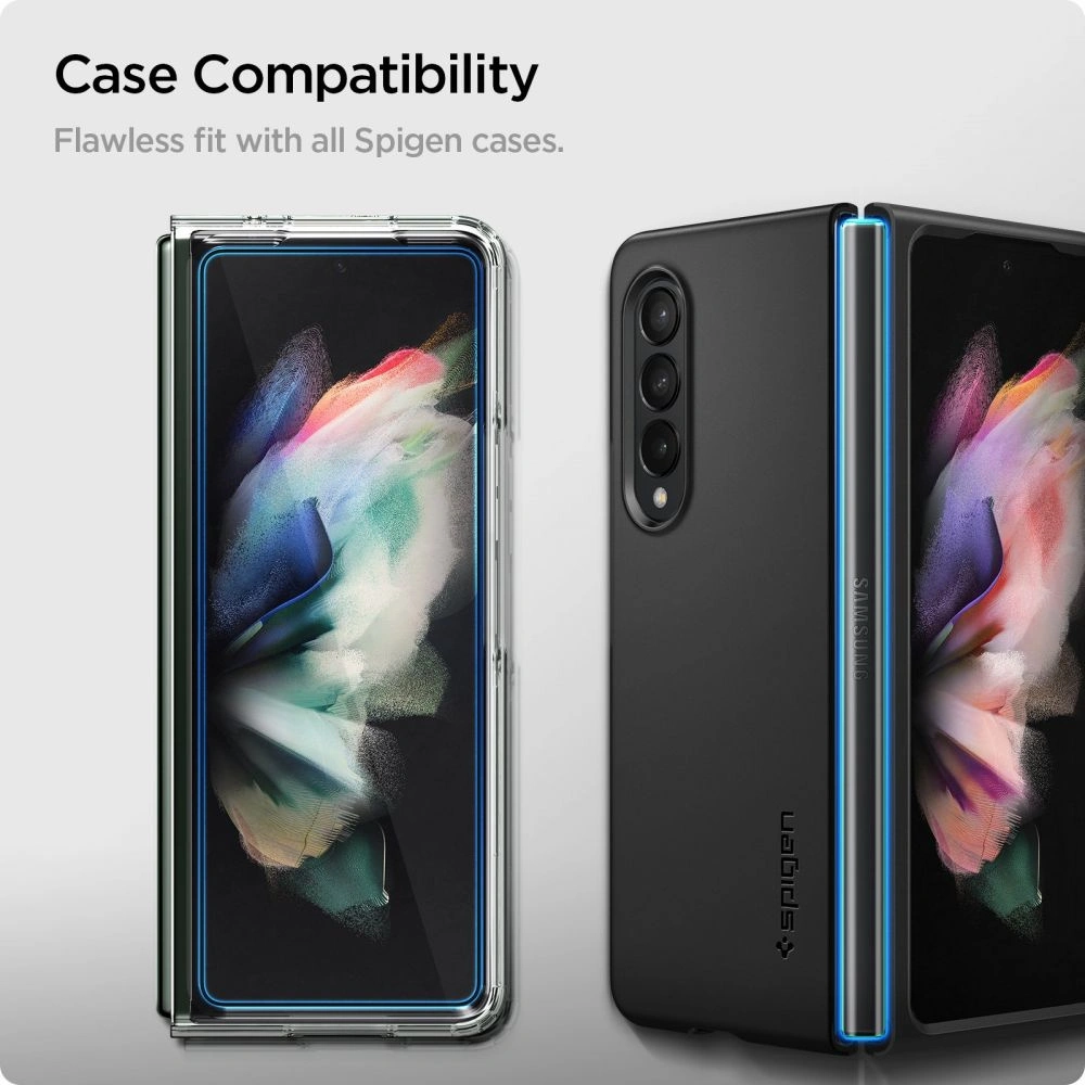 Hurtownia GSM - Tvrzené sklo Spigen GLAS.tR Slim + Ochranná fólie Hinge Film Samsung Galaxy Z Fold 3 Black - SPN1946BLK - {ean13} - Hurt