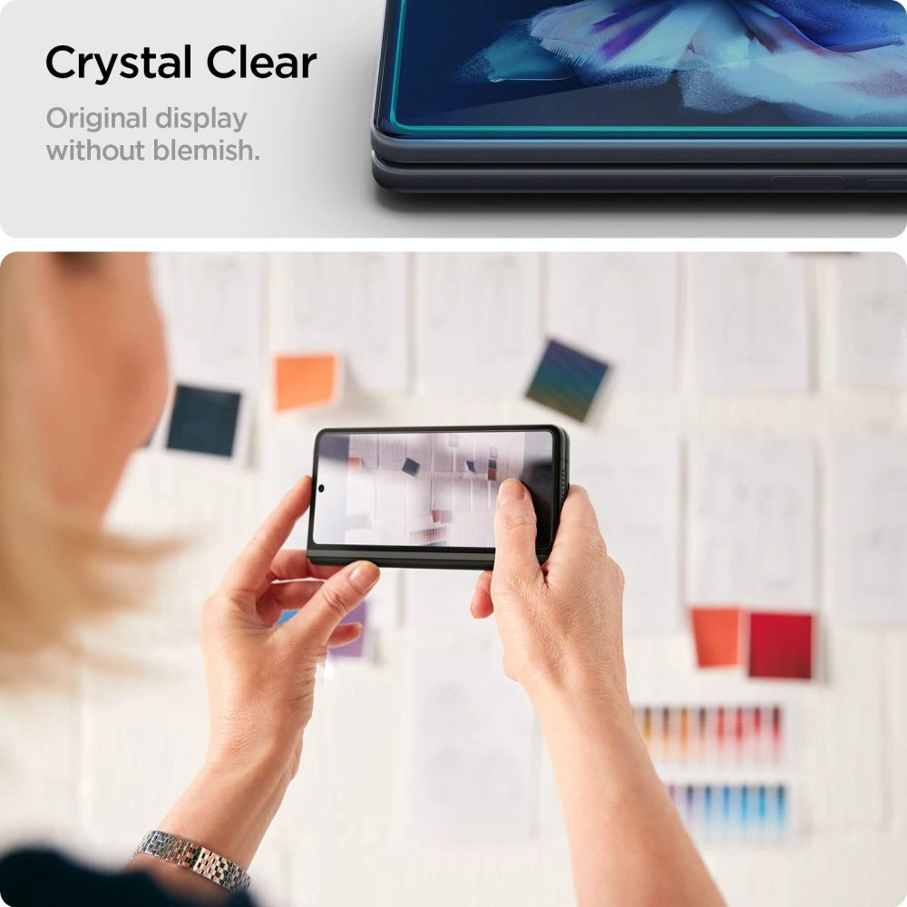 Hurtownia GSM - Tvrzené sklo Spigen GLAS.tR Slim + Ochranná fólie Hinge Film Samsung Galaxy Z Fold 3 Black - SPN1946BLK - {ean13} - Hurt