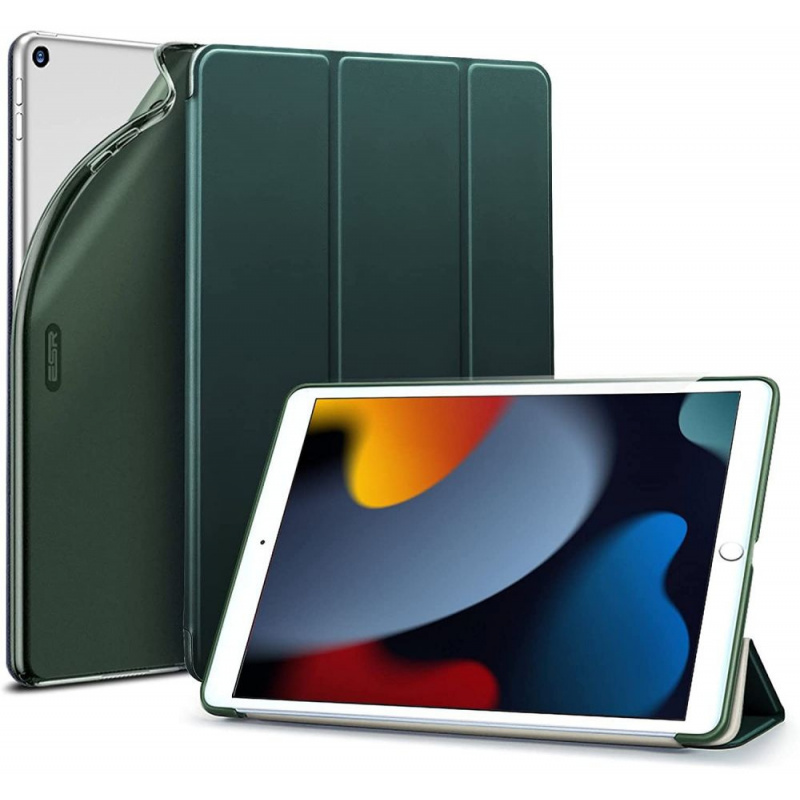 ESR Distributor - 4894240133446 - ESR411GRN - ESR Rebound Slim Apple iPad 10.2 2019/2020/2021 7, 8, 9 Gen Forest Green - B2B homescreen