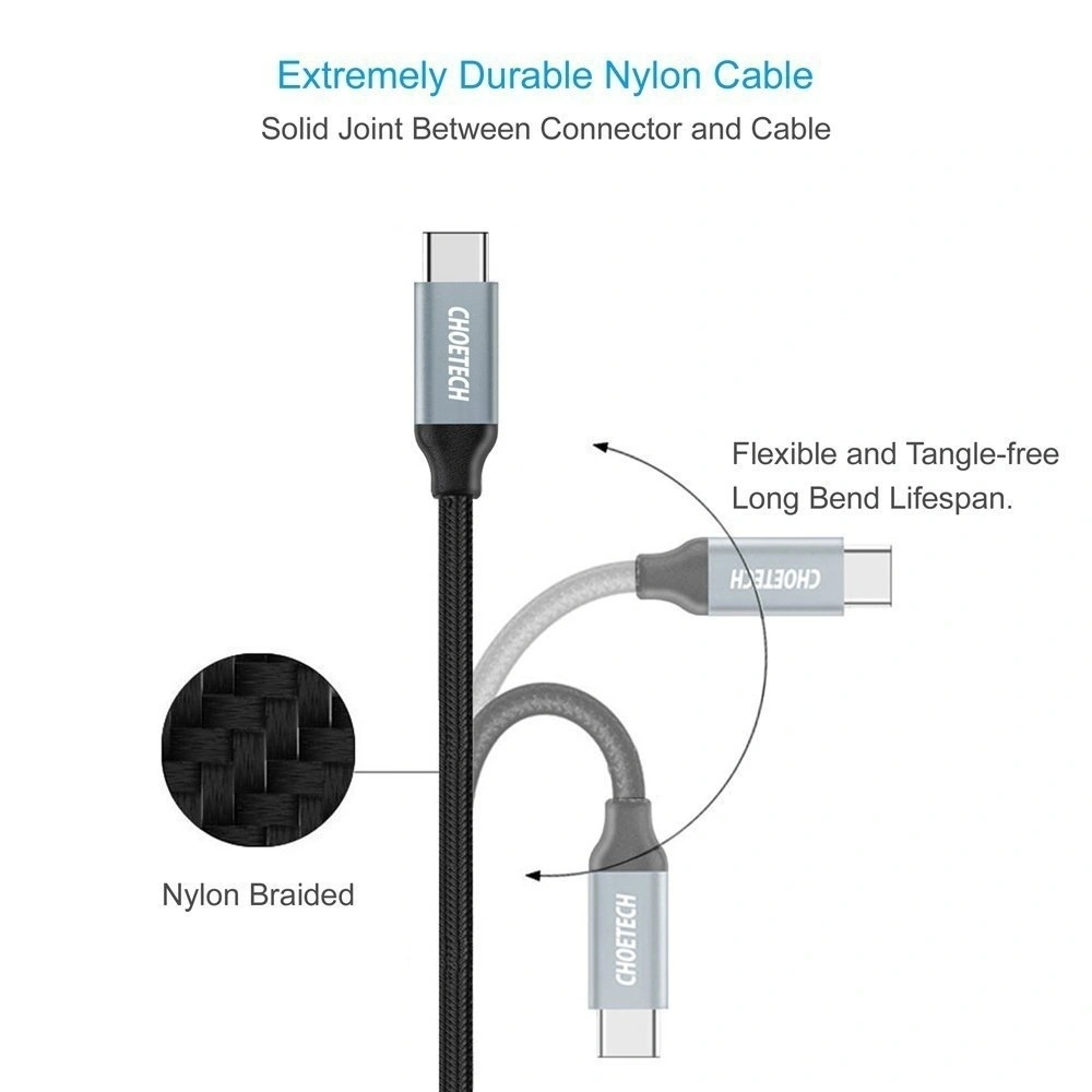 Hurtownia GSM - Kabel Choetech USB-A na USB-C nylon 1m - CHT012 - {ean13} - Hurt