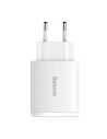 Hurtownia GSM - Ładowarka sieciowa Baseus Compact Quick Charger, 2xUSB, USB-C, PD, 3A, 30W (biała) - BSU2896WHT - {ean13} - Hurt