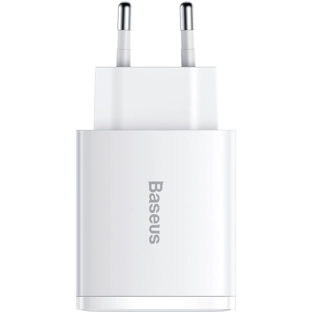 Hurtownia GSM - Ładowarka sieciowa Baseus Compact Quick Charger, 2xUSB, USB-C, PD, 3A, 30W (biała) - BSU2896WHT - {ean13} - Hurt