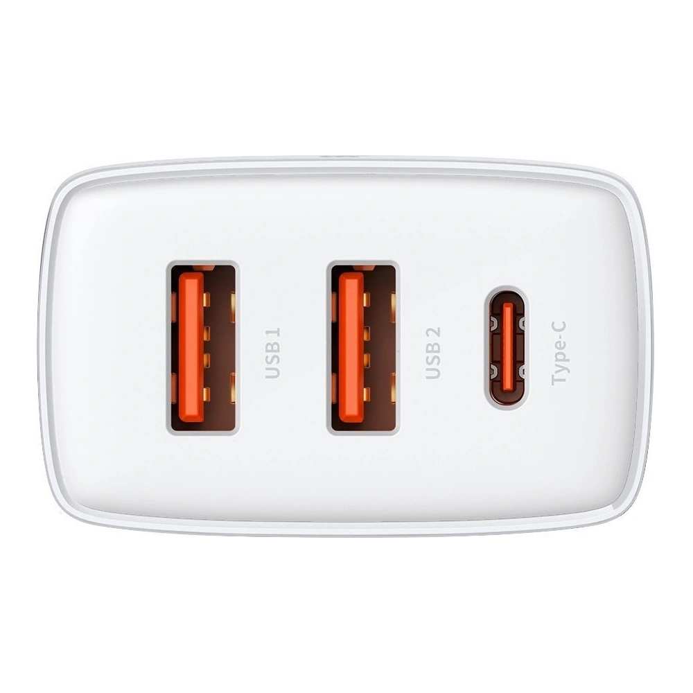 Hurtownia GSM - Ładowarka sieciowa Baseus Compact Quick Charger, 2xUSB, USB-C, PD, 3A, 30W (biała) - BSU2896WHT - {ean13} - Hurt