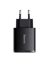 Hurtownia GSM - Ładowarka sieciowa Baseus Compact Quick Charger, 2xUSB, USB-C, PD, 3A, 30W (czarna) - BSU2897BLK - {ean13} - Hurt