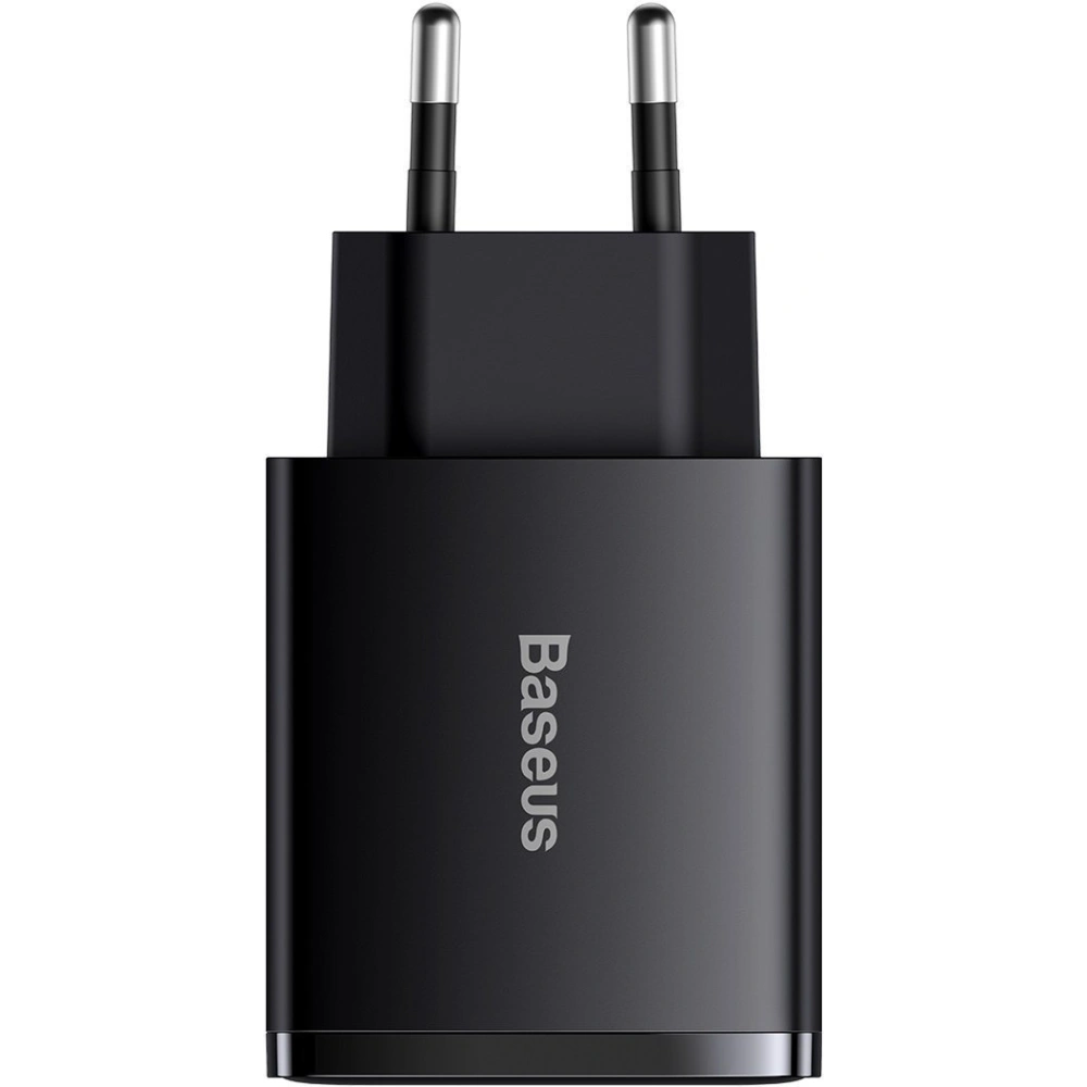 Hurtownia GSM - Ładowarka sieciowa Baseus Compact Quick Charger, 2xUSB, USB-C, PD, 3A, 30W (czarna) - BSU2897BLK - {ean13} - Hurt
