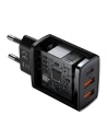 Hurtownia GSM - Ładowarka sieciowa Baseus Compact Quick Charger, 2xUSB, USB-C, PD, 3A, 30W (czarna) - BSU2897BLK - {ean13} - Hurt