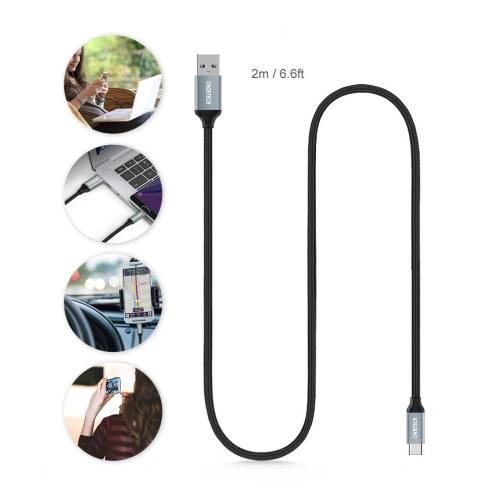 Kabel Choetech USB-A do USB-C Nylon 1m