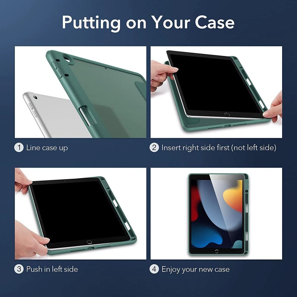 Hurtownia GSM - Etui ESR Rebound Hybrid Apple iPad 10.2 2019/2020/2021 (7., 8. a 9. generace) Frosted Green - ESR425GRN - {ean13} - Hurt