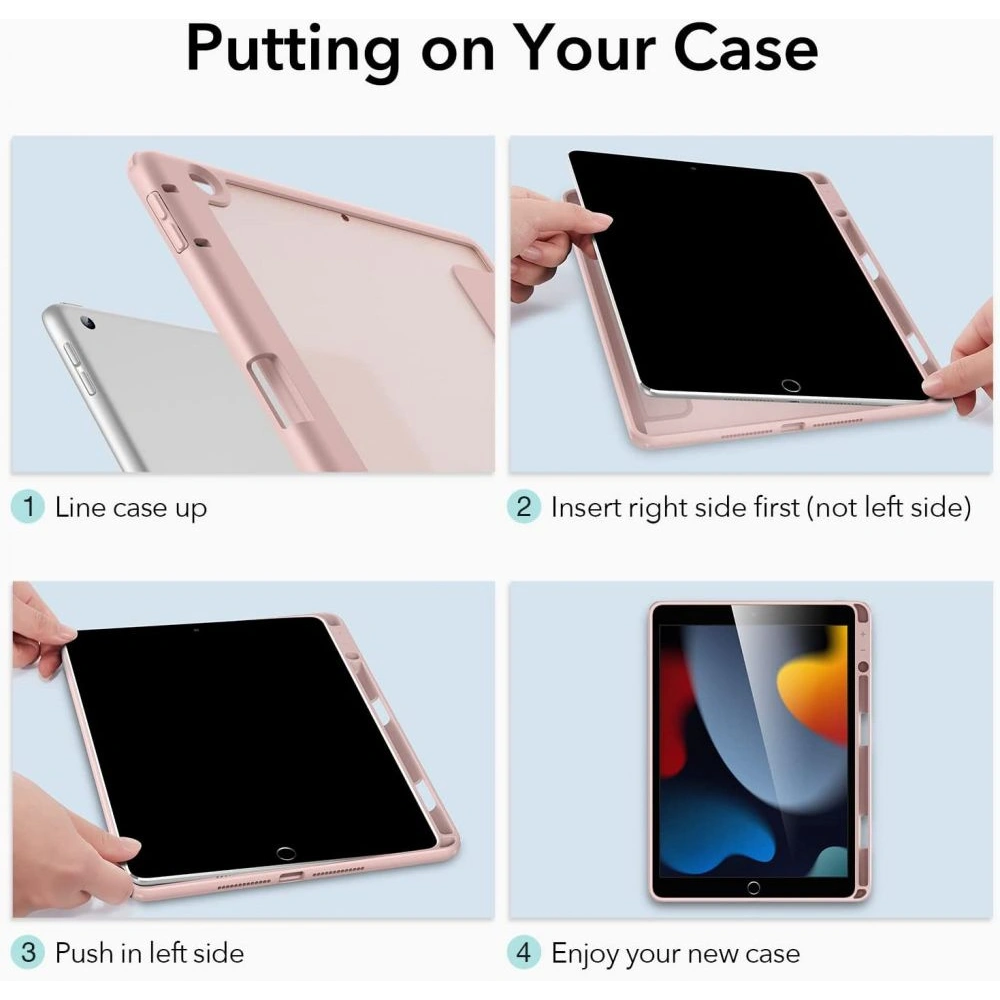 Hurtownia GSM - Etui ESR Rebound Hybrid Apple iPad 10.2 2019/2020/2021 (7., 8. a 9. generace) Frosted Pink - ESR428PNK - {ean13} - Hurt