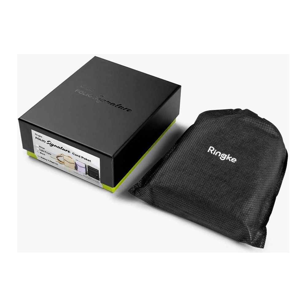 Wholesale Ringke Folio Signature Card Pocket Samsung Galaxy Z Flip 3 Black - RGK1499BLK - {ean13} - Hurt