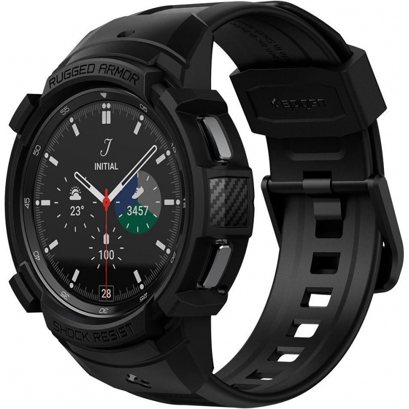Spigen Distributor - 8809811854817 - SPN1958BLK - Pasek Spigen Rugged Armor Pro Samsung Galaxy Watch 4 Classic 46mm Matte Black - B2B homescreen