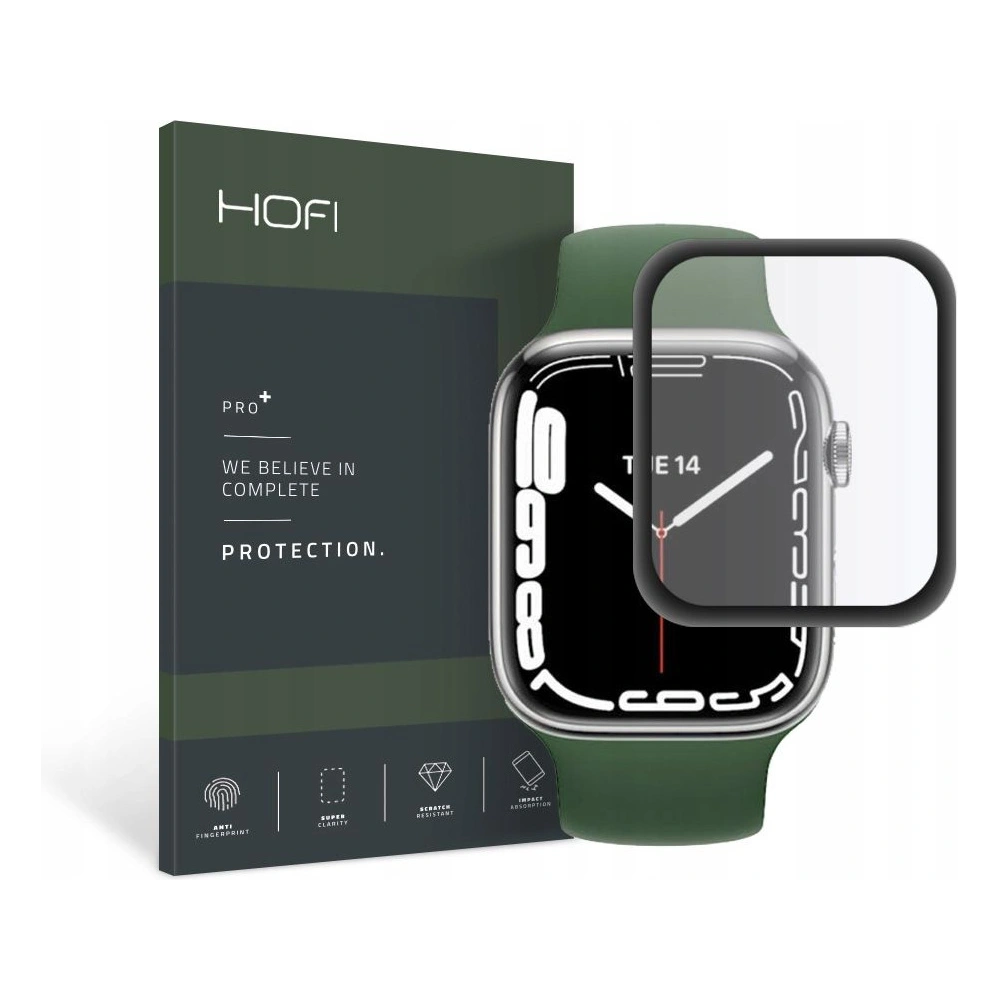 Hurtownia GSM - Szkło hybrydowe Hofi Hybrid Pro+ Apple Watch 4/5/6/7/SE/8/9 40/41mm Black - HOFI160BLK - {ean13} - Hurt
