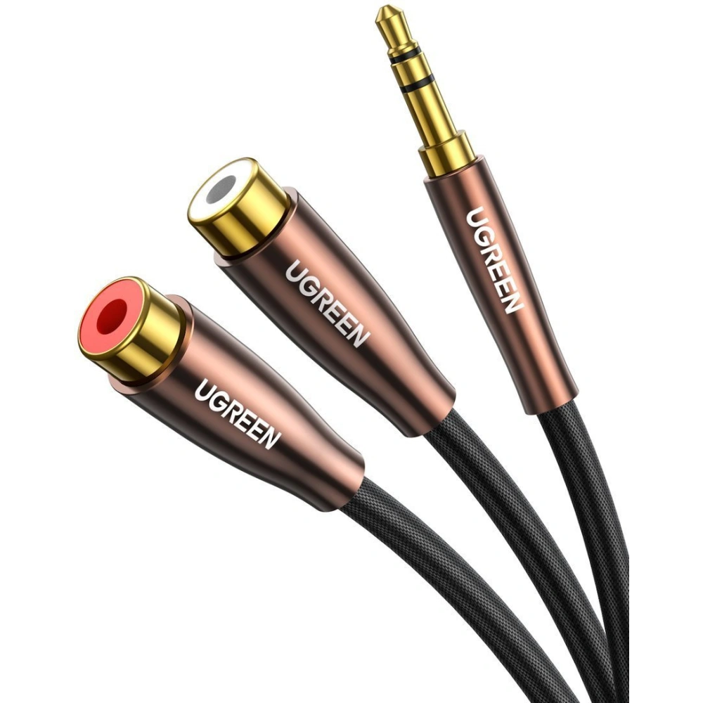 Hurtownia GSM - UGREEN AV194 Przewód męski 3,5mm Jack do 2x żeński RCA (Cinch) 0.25m - UGR1063 - {ean13} - Hurt