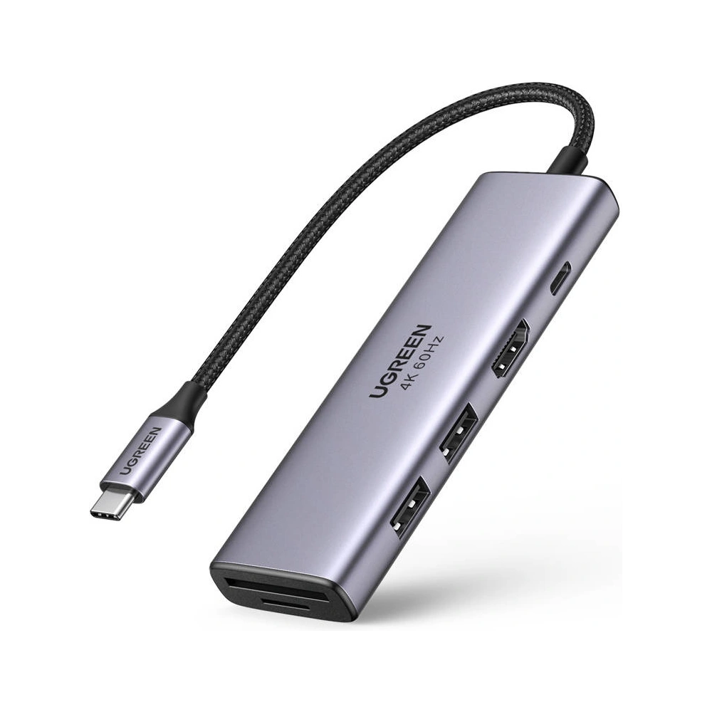 Hurtownia GSM - Adapter 5w1 UGREEN CM511, Hub USB-C do 2x USB,HDMI, USB-C, TF/SD (szary) - UGR1064GRY - {ean13} - Hurt