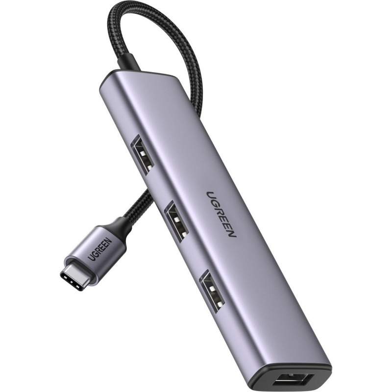 Hurtownia Ugreen - 6957303828418 - UGR1075GRY - Adapter 4w1 UGREEN CM473 Hub USB-C do 4x USB 3.0 (szary) - B2B homescreen