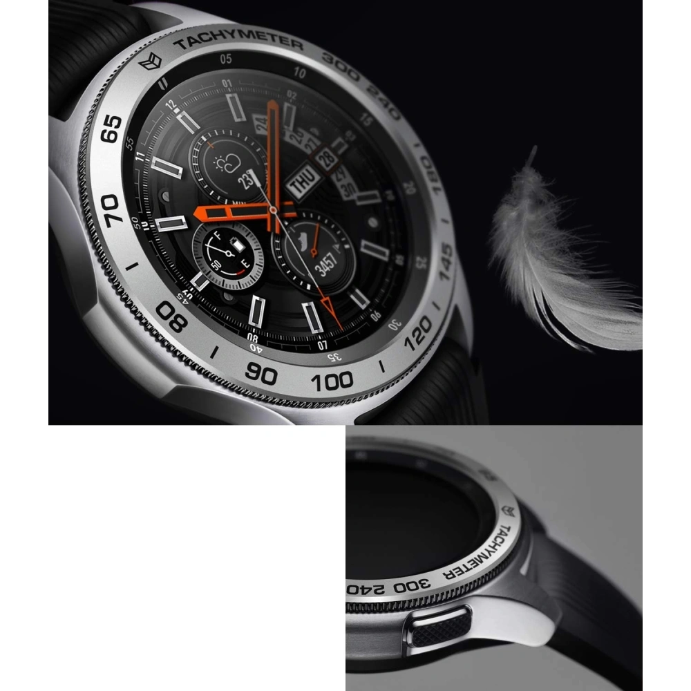 Hurtownia GSM - Nakládka na tachymetr Ringke Samsung Galaxy Gear S3/Watch 46mm hliníková stříbrná GW-46-06 - RGK827ASLV - {ean13} - Hurt