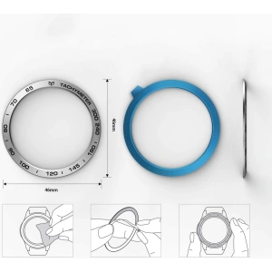 Nakładka na tachymetr Ringke Samsung Galaxy Gear S3/Watch 46mm Aluminium Silver