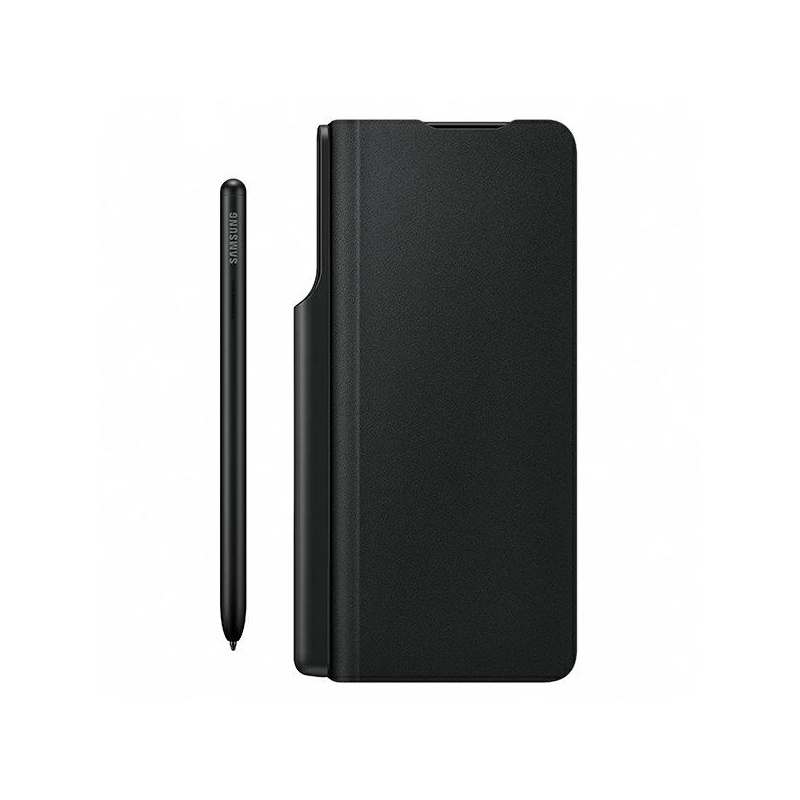Hurtownia Samsung - 8806092681255 - SMG520BLK - Etui Samsung Galaxy Z Fold 3 EF-FF92PCBEGEE czarny/black Leather Flip Cover with Pen - B2B homescreen