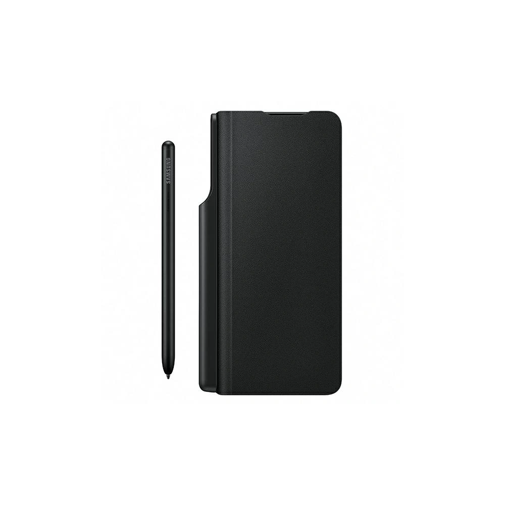Hurtownia GSM - Etui Samsung Galaxy Z Fold 3 EF-FF92PCBEGEE černé/black kožené flipové pouzdro s perem - SMG520BLK - {ean13} - Hurt