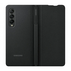 Hurtownia GSM - Etui Samsung Galaxy Z Fold 3 EF-FF92PCBEGEE černé/black kožené flipové pouzdro s perem - SMG520BLK - {ean13} - Hurt