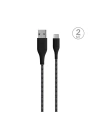 Hurtownia GSM - Kabel PURO Fabric Ultra Strong heavy duty USB-A/USB-C 2m (czarny) - PUR509BLK - {ean13} - Hurt