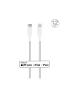 Kabel PURO Fabric Ultra Strong heavy duty USB-C/Lightning MFi 1,2m (biały)