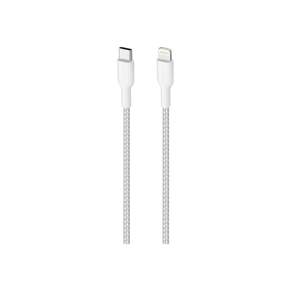 Kabel PURO Fabric Ultra Strong heavy duty USB-C/Lightning MFi 2m (biały)