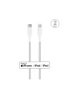 Kabel PURO Fabric Ultra Strong heavy duty USB-C/Lightning MFi 2m (biały)