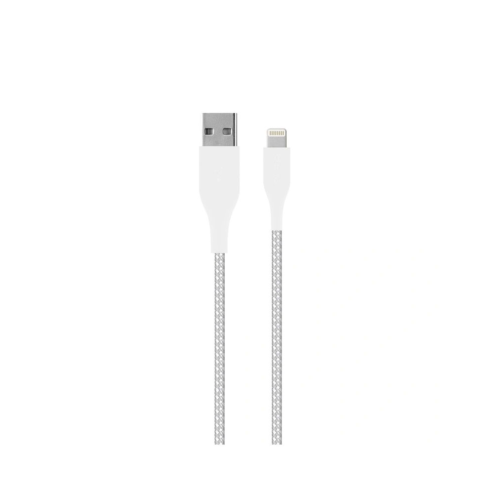 Hurtownia GSM - Kabel PURO Fabric Ultra Strong heavy duty USB-A/Lightning MFi 1,2m (biały) - PUR512WHT - {ean13} - Hurt
