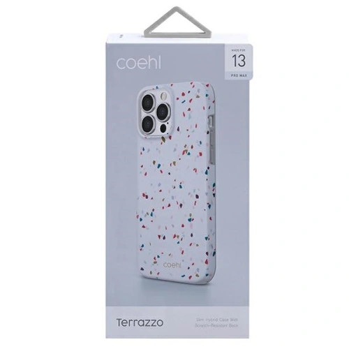 Etui UNIQ Coehl Terrazzo Apple iPhone 13 Pro Max biały/natural white