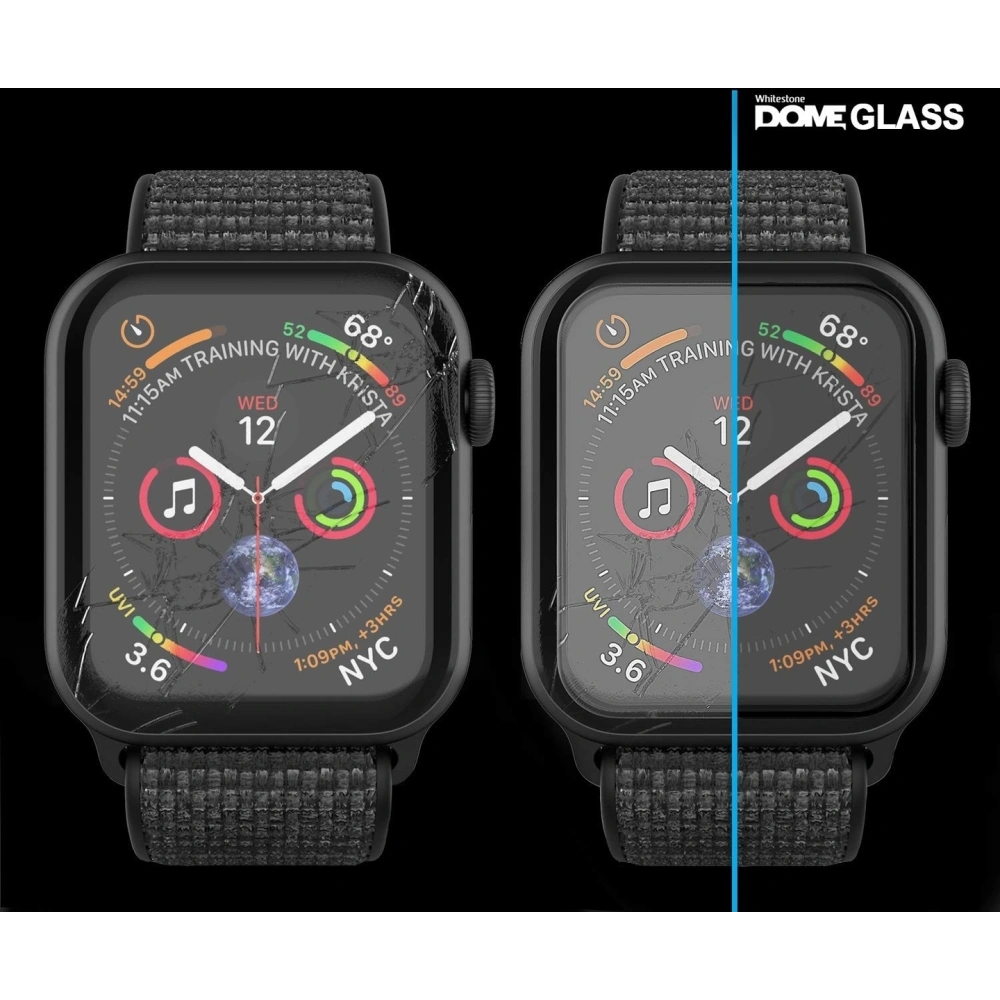 Hurtownia GSM - 2x Temperované sklo s UV lepidlem Whitestone Dome Glass Apple Watch 4/5/6/7/8/9/SE 44/45mm Čiré - WSD014 - {ean13} - Hurt