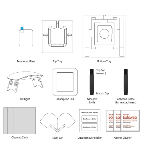 2x Szkło hartowane z klejem UV Whitestone Dome Glass Apple Watch 4 (44mm) Clear