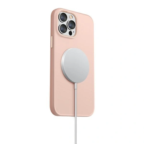 Etui UNIQ Lino Hue MagSafe Apple iPhone 13 Pro Max różowy/blush pink