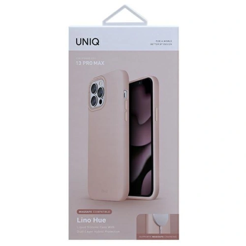 Etui UNIQ Lino Hue MagSafe Apple iPhone 13 Pro Max różowy/blush pink