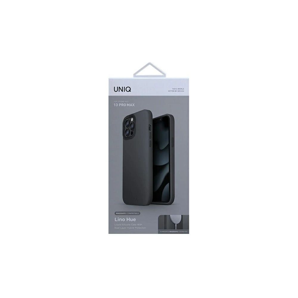 Hurtownia GSM - Etui UNIQ Lino Hue MagSafe Apple iPhone 13 Pro Max šedá/charcoal grey - UNIQ513GRY - {ean13} - Hurt