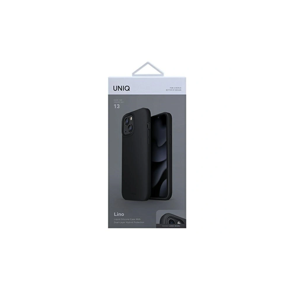 Hurtownia GSM - Etui UNIQ Lino Apple iPhone 13 czarny/ink black - UNIQ514BLK - {ean13} - Hurt