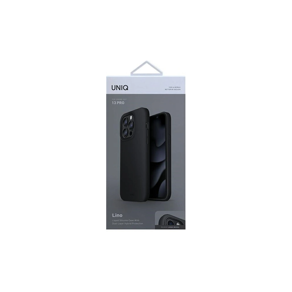 Hurtownia GSM - Etui UNIQ Lino Apple iPhone 13 Pro czarny/ink black - UNIQ517BLK - {ean13} - Hurt