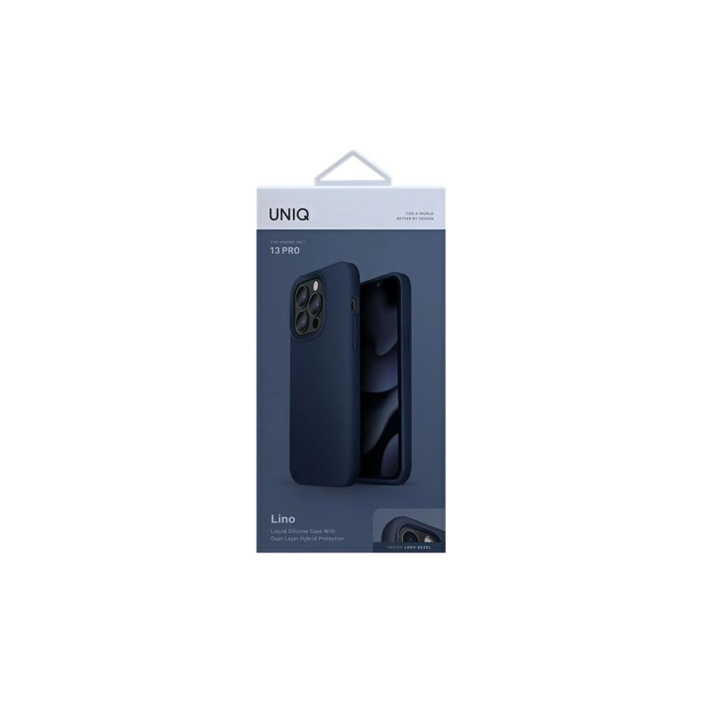 Hurtownia GSM - Etui UNIQ Lino Apple iPhone 13 Pro niebieski/marine blue - UNIQ518BLU - {ean13} - Hurt
